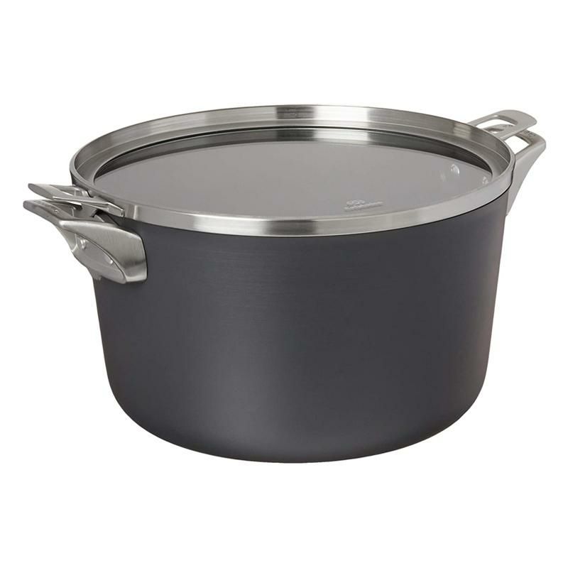 両手鍋11Lストックポットフタ付カルファロンプレミアハードアルマイトスペースセーブCalphalonPremierSpace-SavingHard-AnodizedNonstickCookware,12-QuartStockPotwithCover