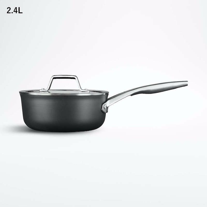 片手鍋ソースパンフタ付カルファロンプレミアハードアルマイトCalphalonPremierHard-AnodizedNonstickSaucePan