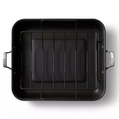 ロースター 41cm ラック付 グリル カルファロン プレミア ハードアルマイト Calphalon Premier Hard-Anodized Nonstick 16-Inch Roaster with Rack