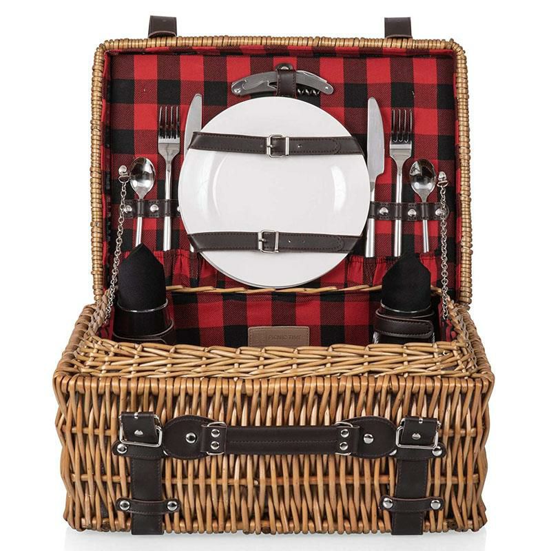 ピクニックバスケット2人用PicnicTimeChampionpicnicbasket,OneSize,Red/BlackBuffaloPlaid