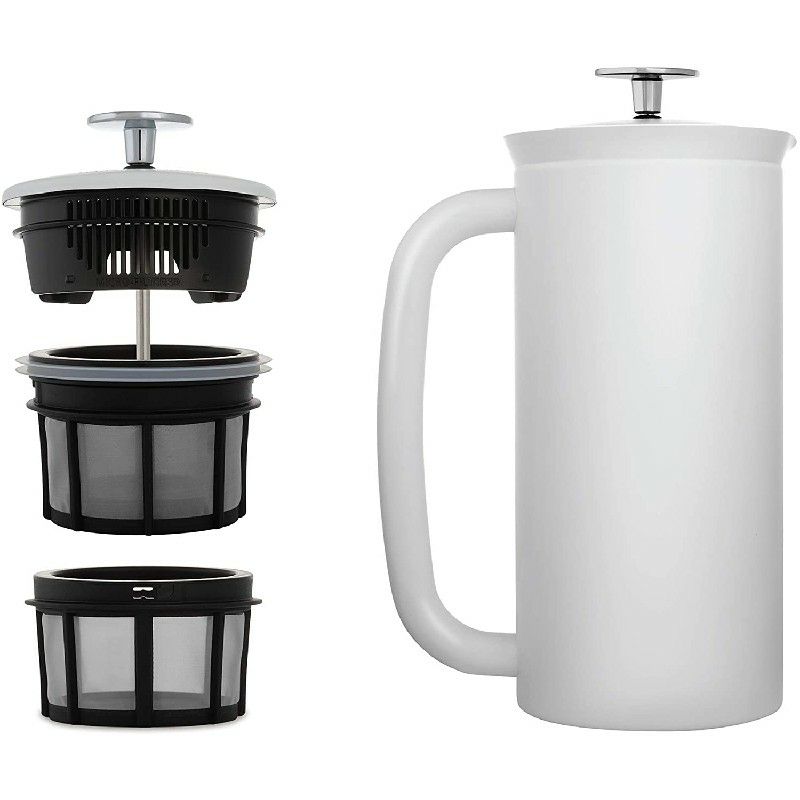 エスプロコーヒーフレンチプレスステンレス保温ダブルウォール532mlESPROP7DoubleWalledStainlessSteelInsulatedCoffeeFrenchPress(PolishedStainlessSteel,18Ounce)