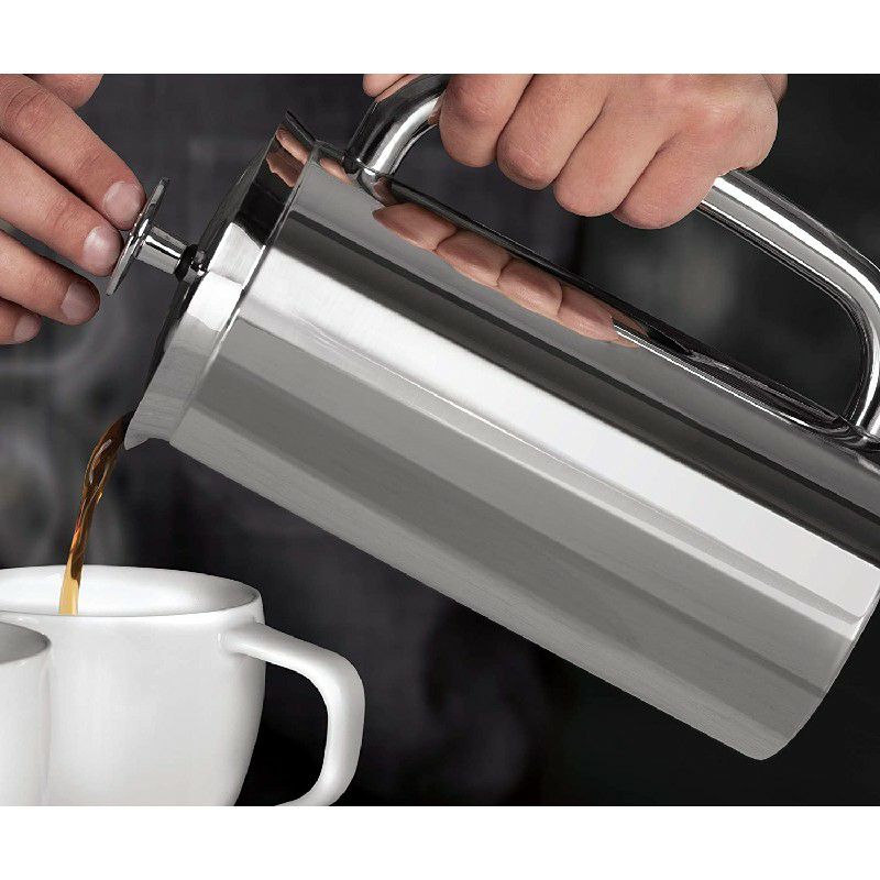 エスプロコーヒーフレンチプレスステンレス保温ダブルウォール532mlESPROP7DoubleWalledStainlessSteelInsulatedCoffeeFrenchPress(PolishedStainlessSteel,18Ounce)