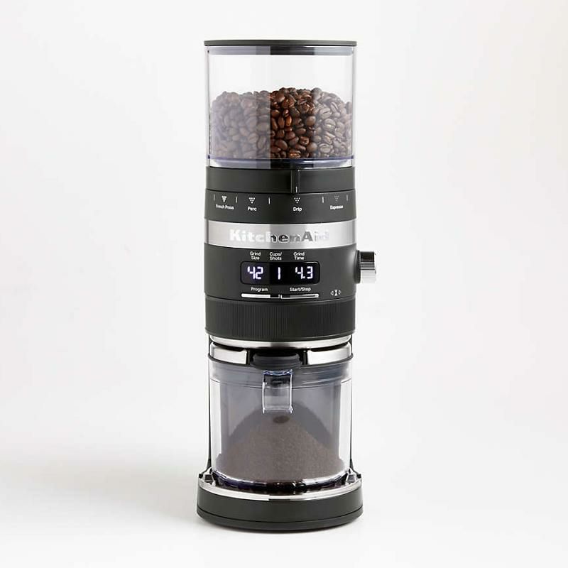 コーヒーグラインダー豆挽き設定70段階臼型キッチンエイドポルタフィルターホルダーエスプレッソKitchenAidBurrCoffeeGrinderKCG8433家電