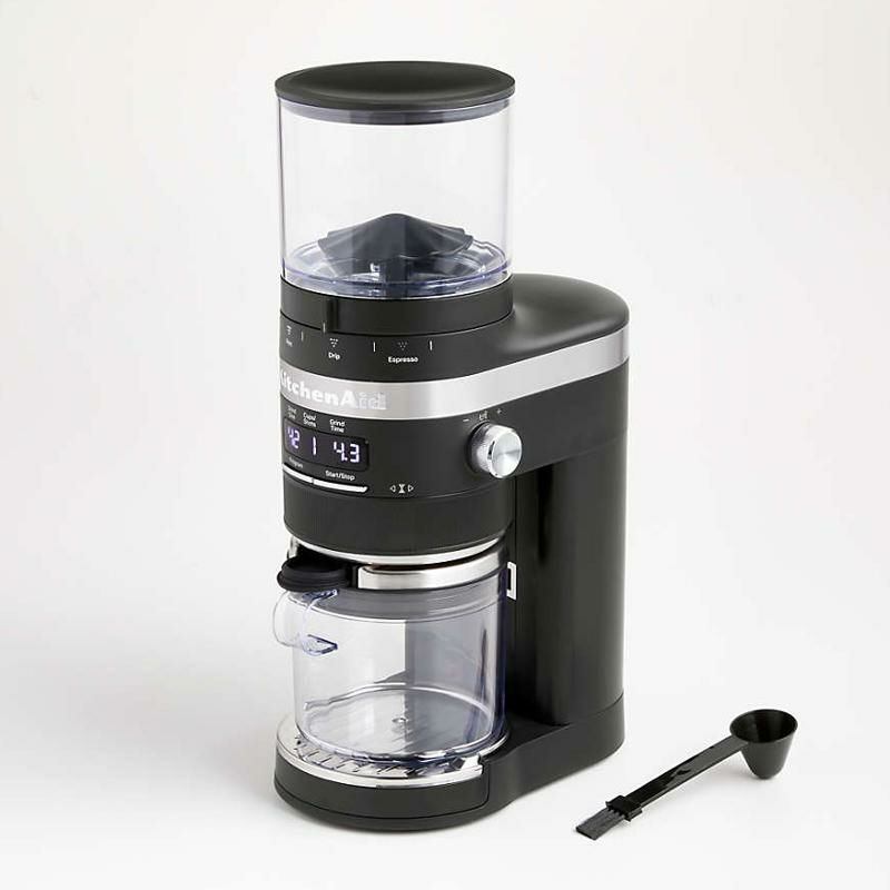 コーヒーグラインダー豆挽き設定70段階臼型キッチンエイドポルタフィルターホルダーエスプレッソKitchenAidBurrCoffeeGrinderKCG8433家電