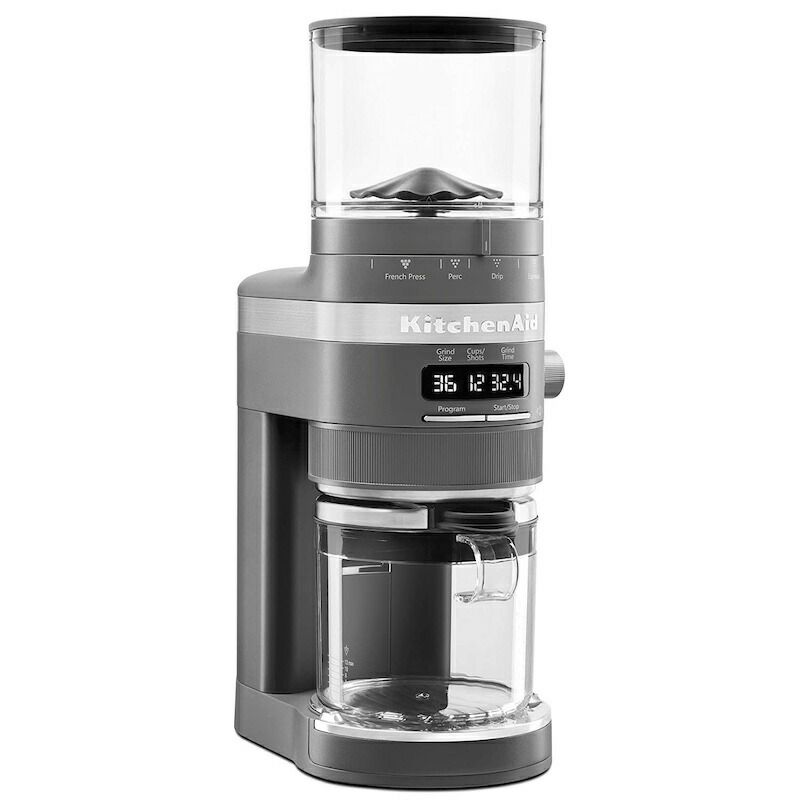 コーヒーグラインダー豆挽き設定70段階臼型キッチンエイドポルタフィルターホルダーエスプレッソKitchenAidBurrCoffeeGrinderKCG8433家電