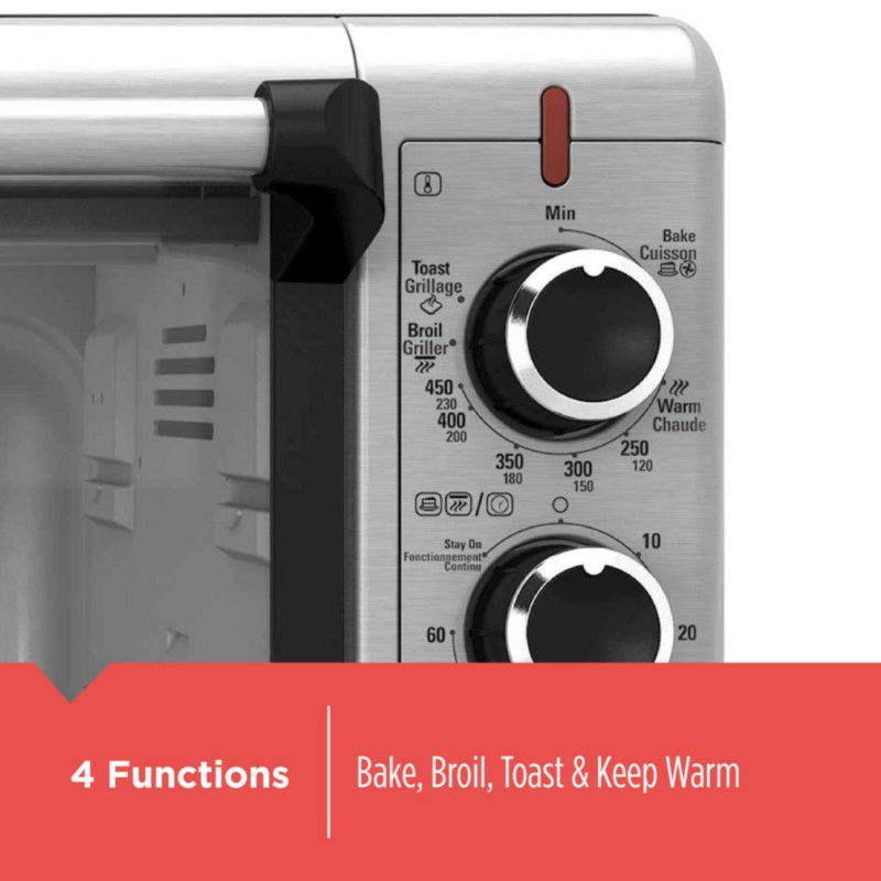 トースターオーブンエクストララージブラック&デッカーステンレス庫内幅42cmBlack&DeckerExtra-WideConvectionToasterOven,TO3240XSBDStainlessSteel家電