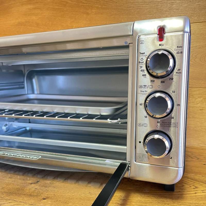 コンベクションオーブンエクストララージトースターブラック&デッカーステンレス庫内幅42cmBlack&DeckerExtra-WideConvectionToasterOven,TO3240XSBDStainlessSteel家電