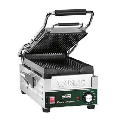 パニーニサンドイッチグリルプレス業務品質スリム溝あり20×37ワーリングWaringWPG200CompressoSlimlinePaniniGrillwithGroovedTopandBottomPlates-73/4"x141/2"CookingSurface-120V,1800W家電