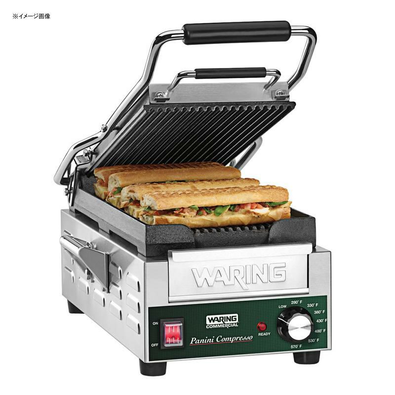 パニーニサンドイッチグリルプレス業務品質スリム溝あり20×37ワーリングWaringWPG200CompressoSlimlinePaniniGrillwithGroovedTopandBottomPlates-73/4"x141/2"CookingSurface-120V,1800W家電