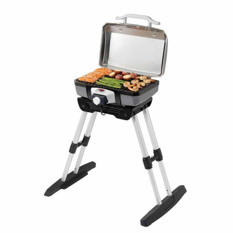 アウトドアグリルスタンド付高さ3段階屋外クイジナートUL認証CuisinartCEG-980OutdoorElectricGrillwithVersaStand家電