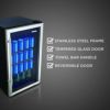 冷蔵庫117缶88LステンレスガラスドアハンドルありブルーLED照明ダンビーDanbyDBC117A2BSSDD-6117(355ml)CanCapacityBeverageCenterSingleGlassDoorMini-Fridge家電