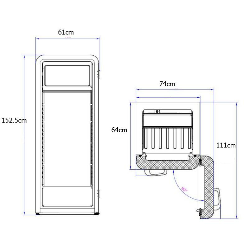 冷蔵庫冷凍庫1ドア283L10cu.ft.RetroSingleDoorTopFreezerRefrigeratorbyChambers家電