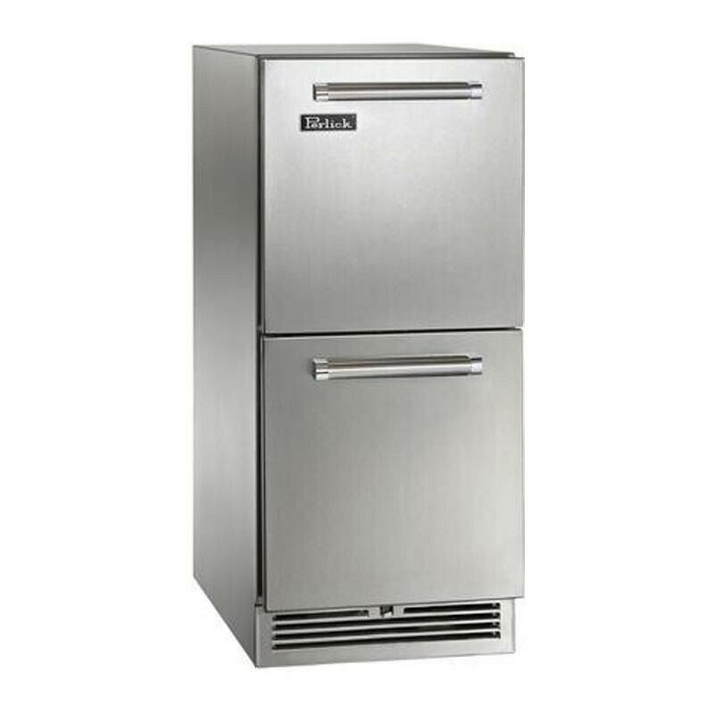 冷蔵庫79Lビルトインステンレス引き出し2段PerlickSignatureSeriesHP15RS45L15InchBuilt-inUndercounterRefrigeratorwith2.8cu.ft.Capacity,2AdjustableFull-ExtensionPull-OutWireShelves,Front-VentedRAPIDcoolCoolingSystem家電