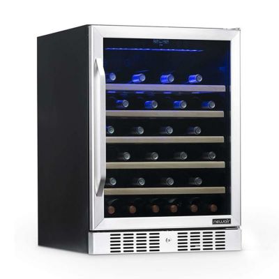 ワインクーラー 52本 ビルトイン可 ブラック ステンレス UV ガラスドア 鍵付 ニューエアー NewAir AWR-520SB, 52 Bottle, stainless steel & black 家電