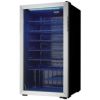 ワインクーラー36本93LガラスドアブルーLED照明ダンビーDanbyDWC036A1BSSDB-63.3Cu.Ft.FreeStandingWineCooler,Holds36Bottles,SingleZoneFridgeWithGlassDoor-ChillerforKitchen,HomeBar,Black/Grey家電
