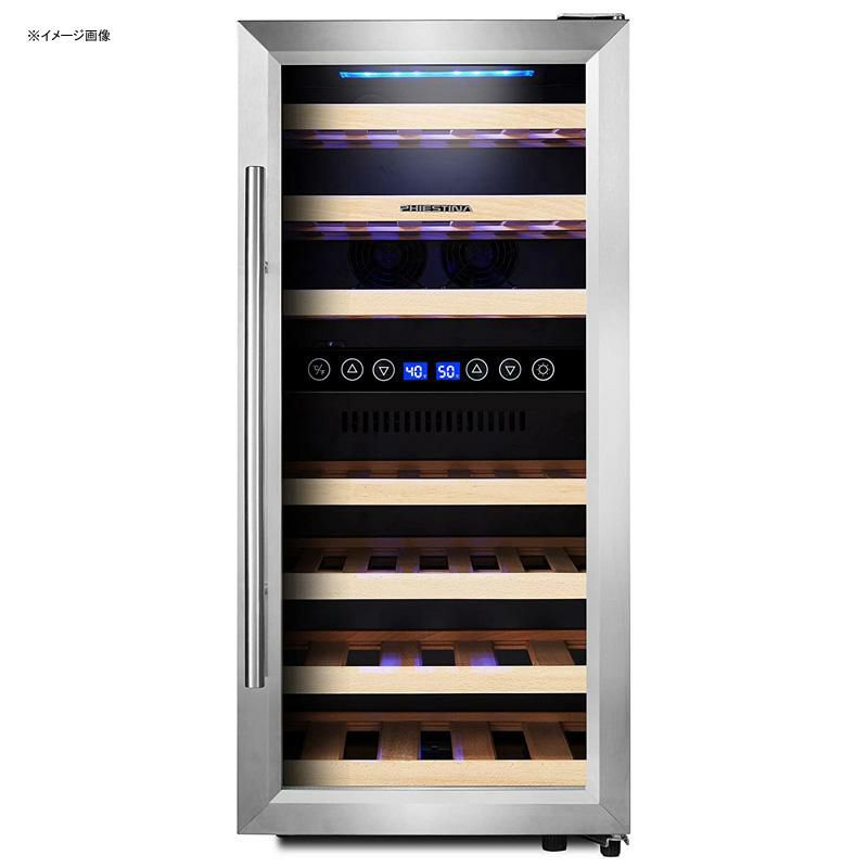 デュアルゾーンワインクーラー33本フリースタンディング温度制御ガラスドアPhiestinaDualZoneWineCoolerRefrigerator-33BottleFreeStandingCompressorFridgeandChillerforRedandWhiteWines-16''GlassDoorWineRefrigerator家電