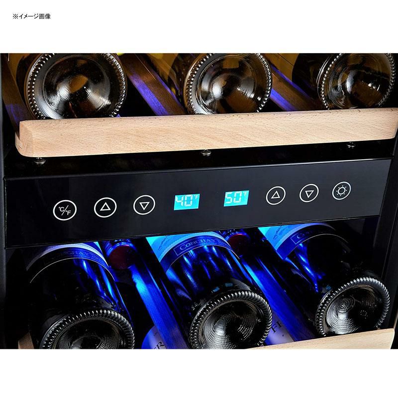 デュアルゾーンワインクーラー33本フリースタンディング温度制御ガラスドアPhiestinaDualZoneWineCoolerRefrigerator-33BottleFreeStandingCompressorFridgeandChillerforRedandWhiteWines-16''GlassDoorWineRefrigerator家電