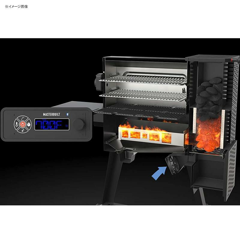 燻製機グリルデジタルスモーカー炭火Bluetooth接続温度調節MasterbuiltMB20040220GravitySeries560DigitalCharcoalGrill+Smoker,Black家電