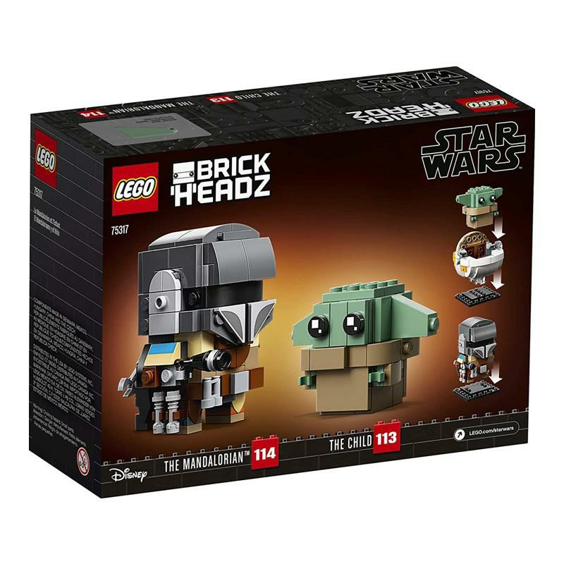 レゴスター・ウォーズマンダロリアンザ・チャイルド75317LEGOBrickHeadzStarWarsTheMandalorian&TheChild75317BuildingKit,ToyforKidsandAnyStarWarsFanFeaturingBuildableTheMandalorianandTheChildFigures,New2020(295Pieces)