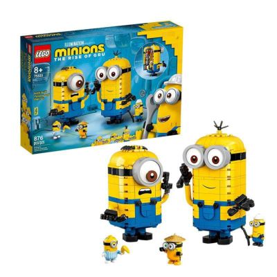 レゴミニオンと秘密基地75551LEGOMinions:Brick-BuiltMinionsandTheirLair(75551)BuildingKitforKids,GreatBirthdayPresentforKidsWhoLoveMinionToysandKevin,BobandStuartMinionCharacters,New2020(876Pieces)