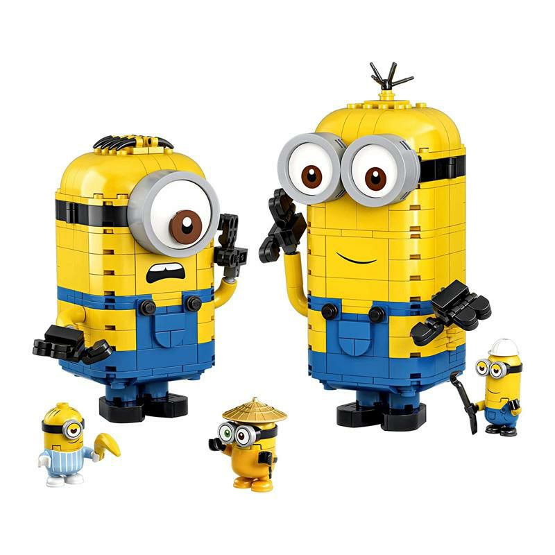 レゴミニオンと秘密基地75551LEGOMinions:Brick-BuiltMinionsandTheirLair(75551)BuildingKitforKids,GreatBirthdayPresentforKidsWhoLoveMinionToysandKevin,BobandStuartMinionCharacters,New2020(876Pieces)