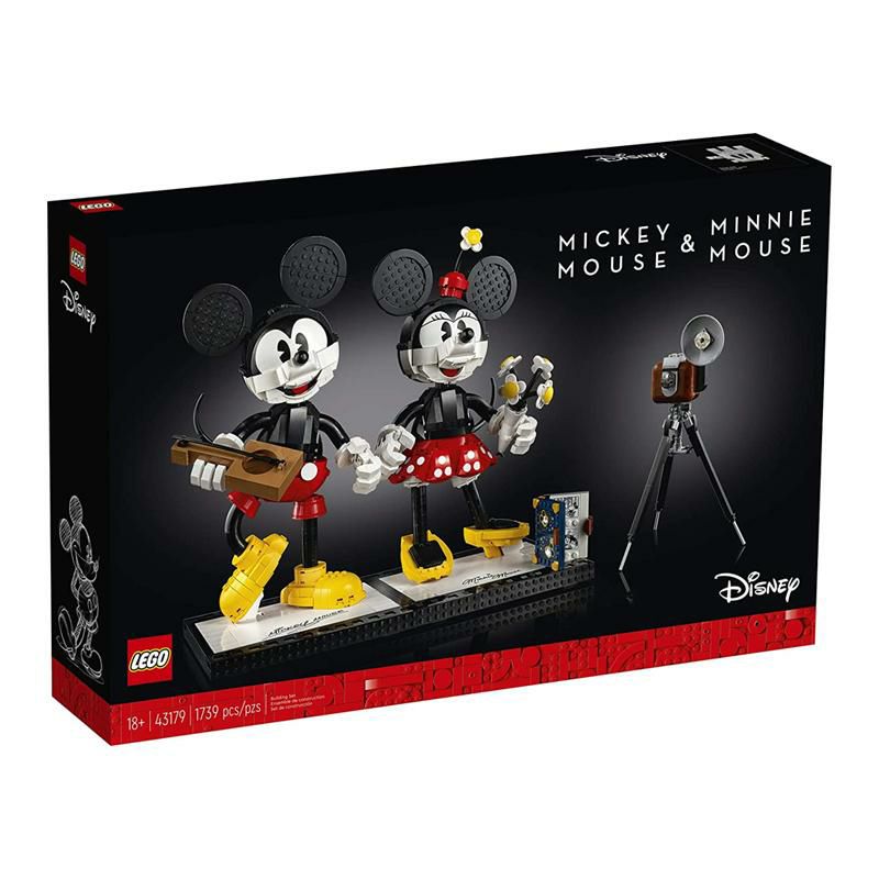 レゴミッキーマウスミニーマウス43179LEGODisneyMickeyMouse&MinnieMouseBuildableCharacters(43179),Classic-StyleMickeyMouseCollectibleAdultBuildingKit,New2021(1,739Pieces)