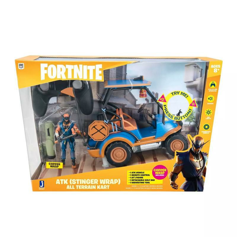 フォートナイトラジコン車カーおもちゃフィギュアコッパーワスプFortniteStingerWrapATKDeluxeFeatureVehicle-10"AllTerrainVehiclewithRemoteControl