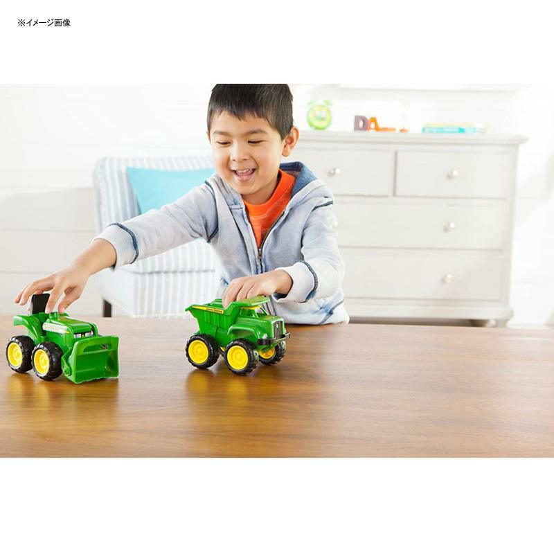 ジョンディアおもちゃ車2台セットダンプカーブルドーザーこどもTOMYJohnDeereSandboxVehicle(2Pack)