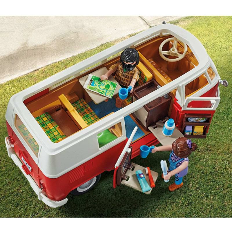 プレイモービルフォルクスワーゲンT1キャンピングバス車おもちゃPlaymobilVolkswagenT1CampingBus