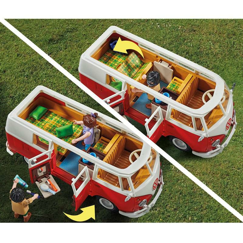 プレイモービルフォルクスワーゲンT1キャンピングバス車おもちゃPlaymobilVolkswagenT1CampingBus