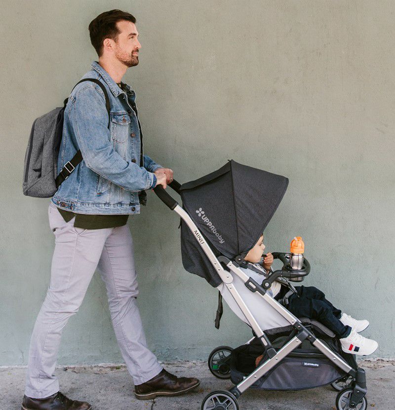 ベビーカー軽量3か月から23kgまでUPPAbabyMINUStroller-DEVIN(lightgrey/silver/chestnutleather)