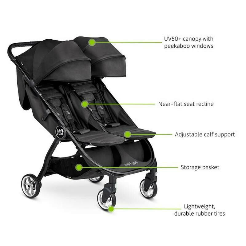 ベビーカーダブル2人双子軽量コンパクトリクライニング各15kgまでベビージョガーシティツアー2BabyJoggerCityTour2DoubleStroller