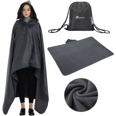 ブランケットフード付フリース防水防風アウトドアキャンプスポーツ観戦GonexHoodedStadiumBlanket,WaterproofWindproofOutdoorFleeceBlanket,WarmBlanket