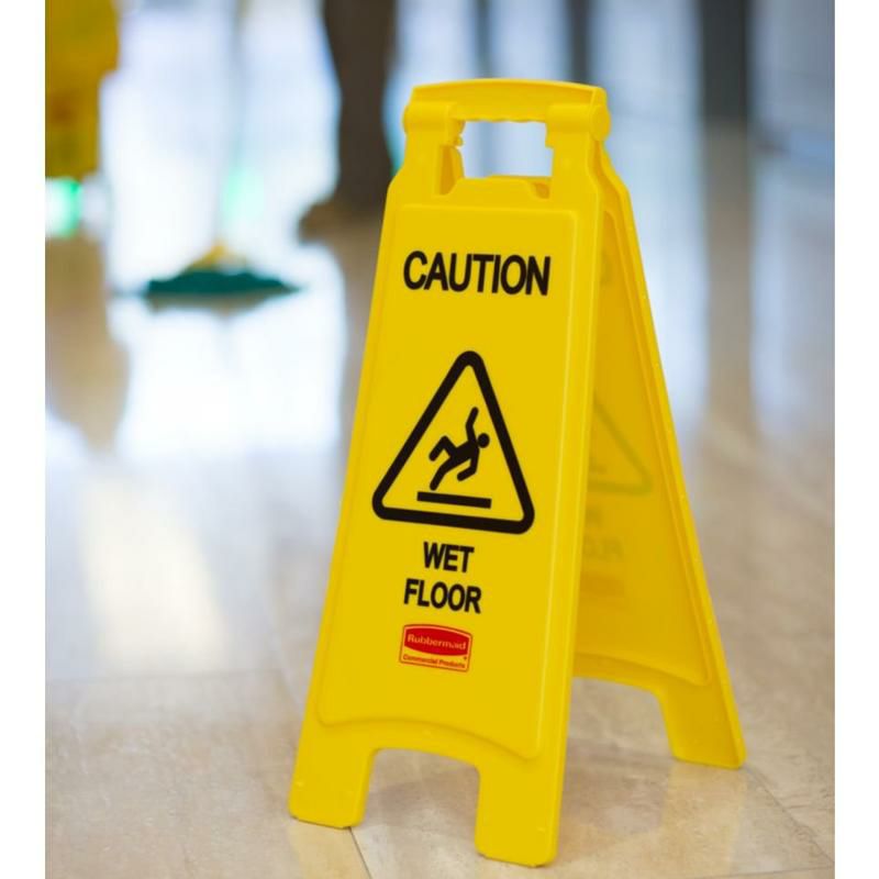 フロアサインスタンド足元注意すべり滑り濡れた床黄色立て看板RubbermaidCommercialProducts26Inch"CautionWetFloor"Sign,2-Sided,Yellow