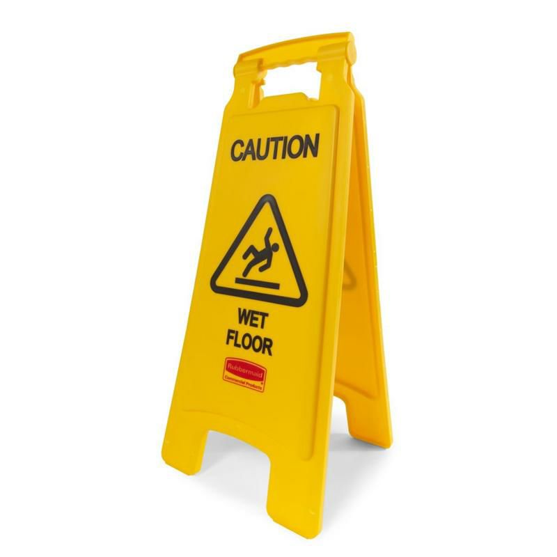 フロアサインスタンド足元注意すべり滑り濡れた床黄色立て看板RubbermaidCommercialProducts26Inch"CautionWetFloor"Sign,2-Sided,Yellow