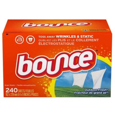 バウンス ドライヤーシート 240枚 柔軟剤 天日干しの香り 静電気 しわ 防止 Bounce Dryer Sheets Laundry Fabric Softener, Outdoor Fresh Scent, 240 Count