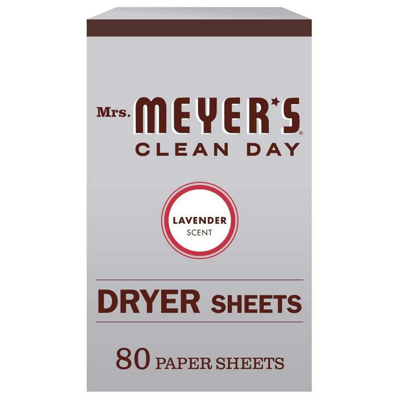 ミセスマイヤーズドライヤーシート80枚柔軟剤Mrs.Meyer'sCleanDayDryerSheets,SoftensFabric,ReducesStatic,CrueltyFreeFormula,80Count