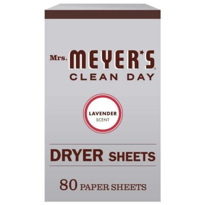 ミセスマイヤーズドライヤーシート80枚柔軟剤Mrs.Meyer'sCleanDayDryerSheets,SoftensFabric,ReducesStatic,CrueltyFreeFormula,80Count