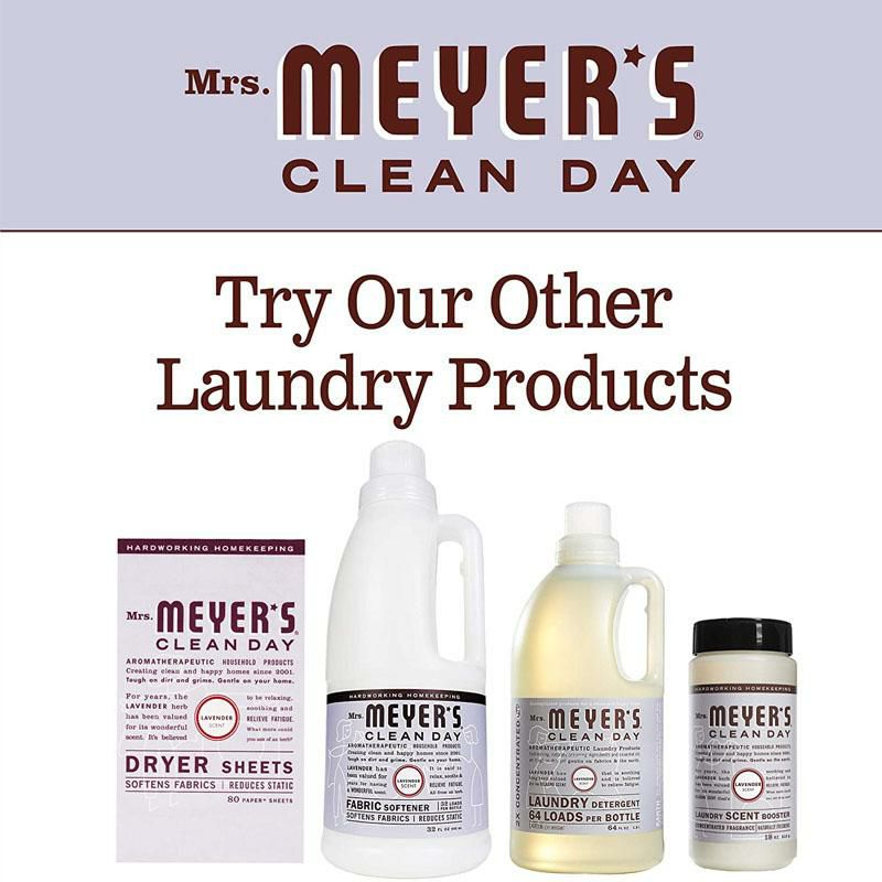 ミセスマイヤーズドライヤーシート80枚柔軟剤Mrs.Meyer'sCleanDayDryerSheets,SoftensFabric,ReducesStatic,CrueltyFreeFormula,80Count