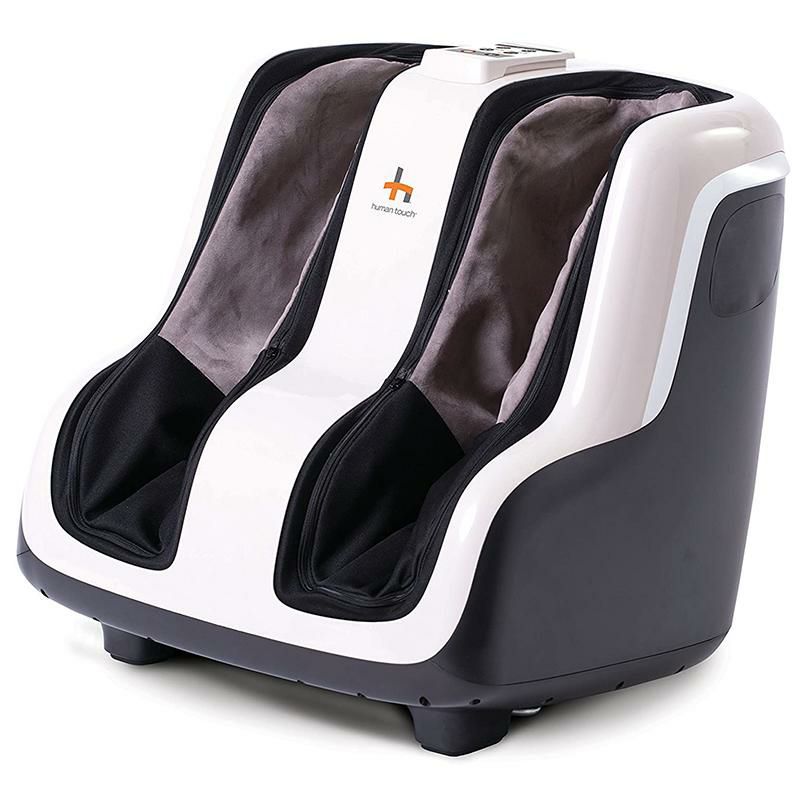 フットマッサージャー加温指圧足ケアHumanTouchReflexSOLFootandCalfRelaxationShiatsuMassagerwithHeatandVibration-PatentedTechnology-ExtendedHeight,AdjustableTiltBasewithUnderFootMassageRollers,BlackandWhite家電