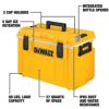 デウォルトクーラーボックス26L防水防塵栓抜きカップホルダーDEWALTTOUGHSYSTEMSmallCooler,27-Qt(DWST08404)
