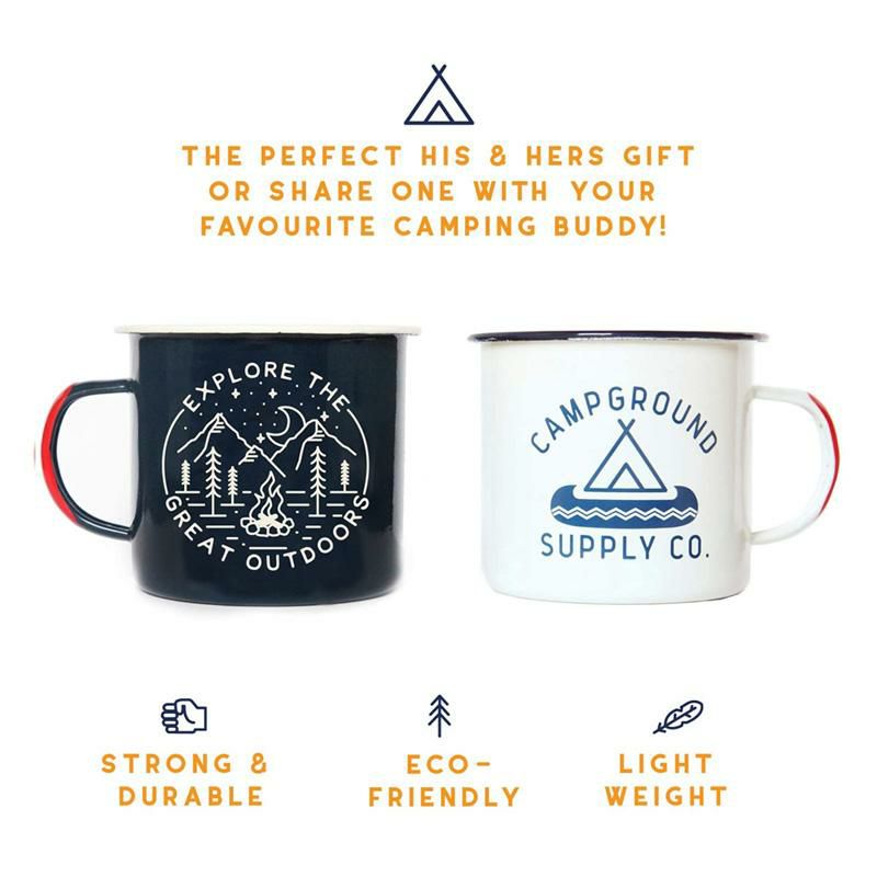 エナメルキャンピングマグ455mlホーロー2個セットアウトドアAdventureEnamelCampingMug-2PackLARGE16ozofLove,MorningCoffeeMug-(455ml)TinCupCampfireMugForOutdoors,BreakfastWanderlustTravelCupForTheHappyCamper!