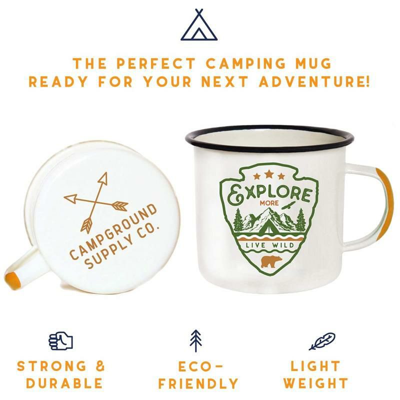 エナメルキャンピングマグ455mlホーロークマアウトドアEnamelCampingMugTravelCup-MorningCoffeeMug,16oz(455ml)LargerThanTheCompetition-EcoFriendly,TinCupCampfireMugForOutdoors,ZeroPlasticWanderlustTravelCup