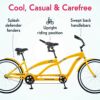 タンデム自転車二人乗り26インチビーチクルーザーバイクKulanaLuaTandemAdultBeachCruiserBike【組立要】