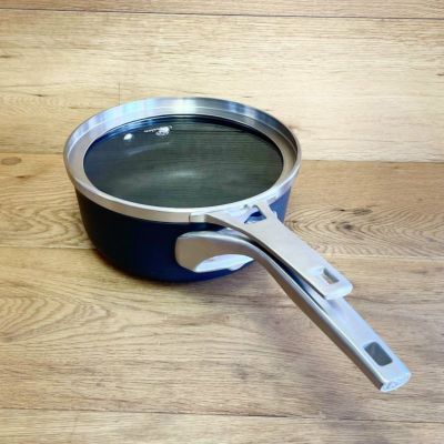 片手鍋 2.4L ソースパン フタ付 カルファロン プレミア ハードアルマイト スペースセーブ Calphalon Premier Space-Saving Hard-Anodized Nonstick Cookware, 2.5-Quart Sauce Pan with Cover