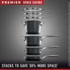 両手鍋4.7Lダッチオーブンフタ付カルファロンプレミアハードアルマイトスペースセーブCalphalonPremierSpace-SavingHard-AnodizedNonstickCookware,5-QuartDutchOvenwithCover