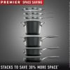 フライパン25cm30cmセットカルファロンプレミアハードアルマイトスペースセーブCalphalonPremierSpace-SavingHard-AnodizedNonstick8-Inchand10-InchFryPanSet