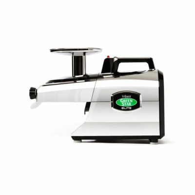 スロージューサー グリーンスターエリート ステンレス ツインギア BPAフリー Tribest Greenstar Elite Jumbo Twin Gear Complete Masticating Juicer 家電