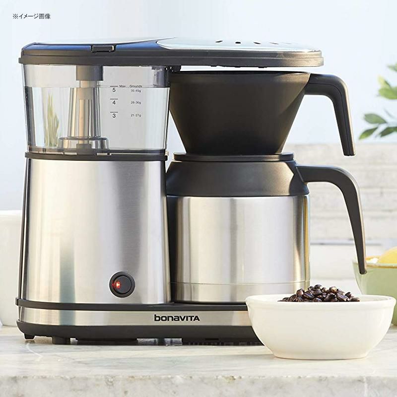 コーヒーメーカーステンレスカラフェ5カップワンタッチクロムボナビータBonavita5-CupOne-TouchCoffeeMakerFeaturingThermalCarafe,BV1500TS家電