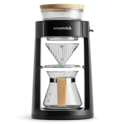 ドリップコーヒーメーカードリッパー2カップ自動停止OCEANRICHAutomaticCoffeeMachineDripMaker，HomeCoffeeMakerDripCoffeePotFilter(CR8350AD,Black)家電